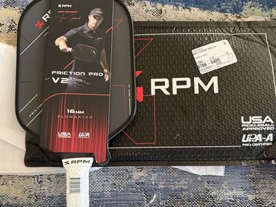 RPM Friction ProV2 Pickleball paddle