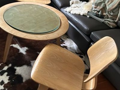 Eames Inspier Moded Plywood Chairs And Table
