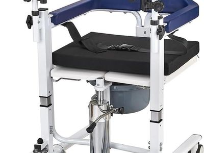 Hydraulic transfer chair for bathroom and bed