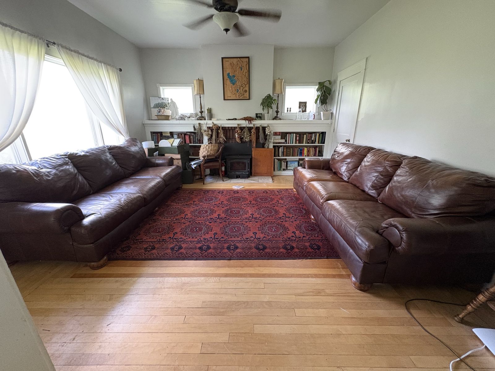 Matching set of leather couches 