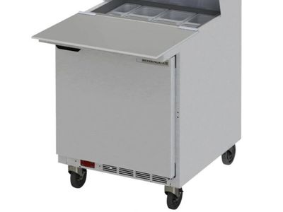 NEW OPEN-BOX BEVERAGE-AIR 27” REFRIGERATED SANDWICH PREP TABLE