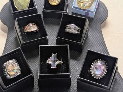 Lot of 8 Rings. 3 Are 925 Sterling All In Excellent Condition See Photos