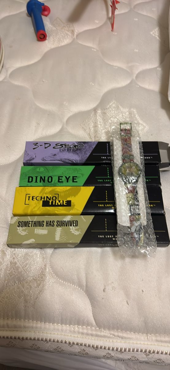 Jurassic Park The Lost World Watch Collection with Boxes - 3-D Stego, Dino Eye, Techno Time, Something Has Survived