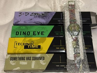Jurassic Park The Lost World Watch Collection with Boxes - 3-D Stego, Dino Eye, Techno Time, Something Has Survived