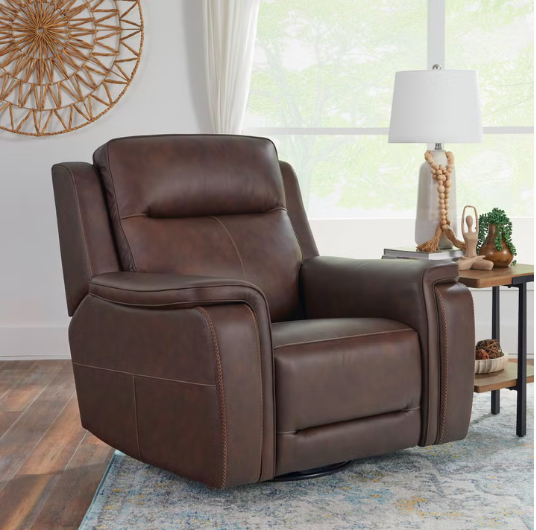 Flexsteel Griffin Italian Leather Power Recliner with Power Headrest and Lumbar Costco MRSP$1549