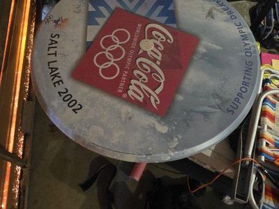 Coca-Cola Salt Lake 2002 Olympic Games Partner Pub Table - Round Top no base 50 obo