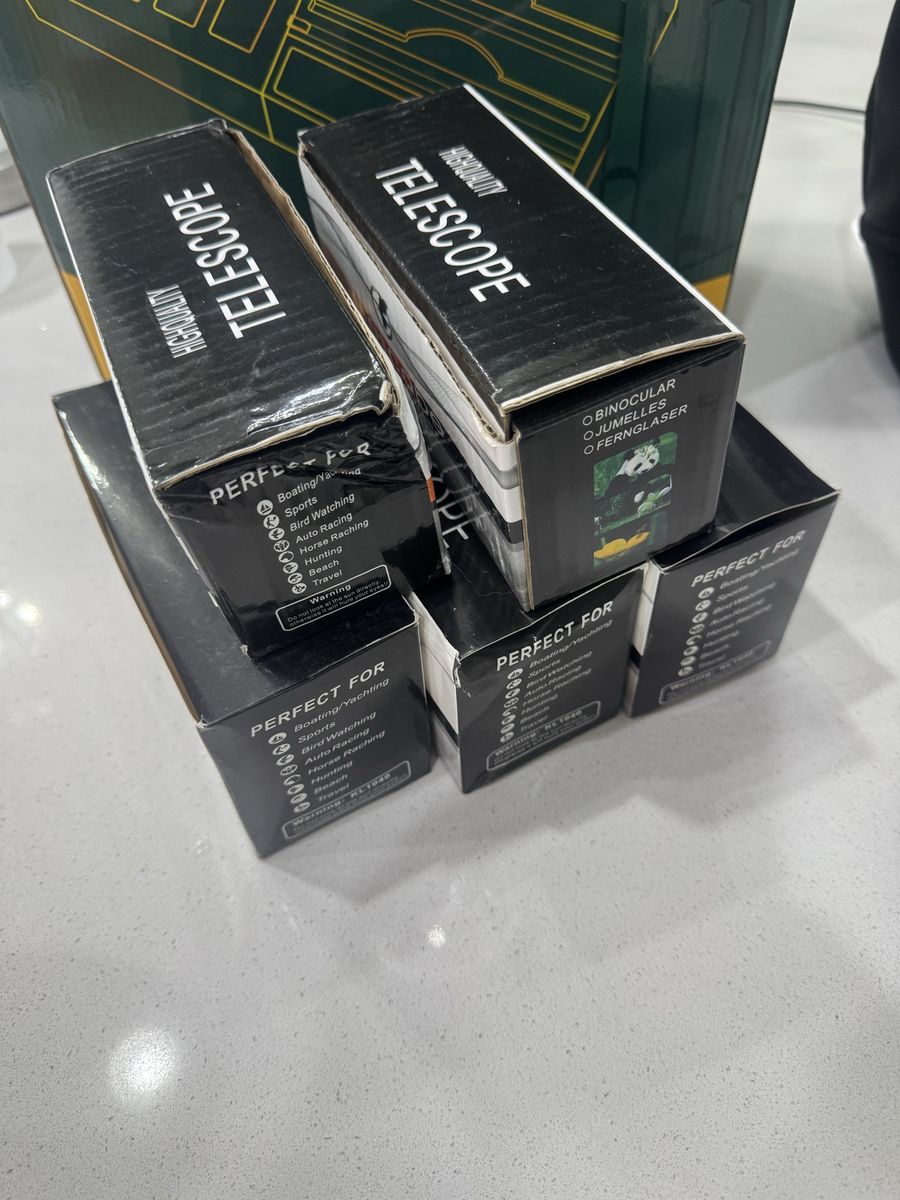 High Quality Telescope and Binocular Box Lot (New) 