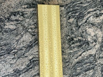 Gold cardboard jewelry gift boxes w/cotton insert