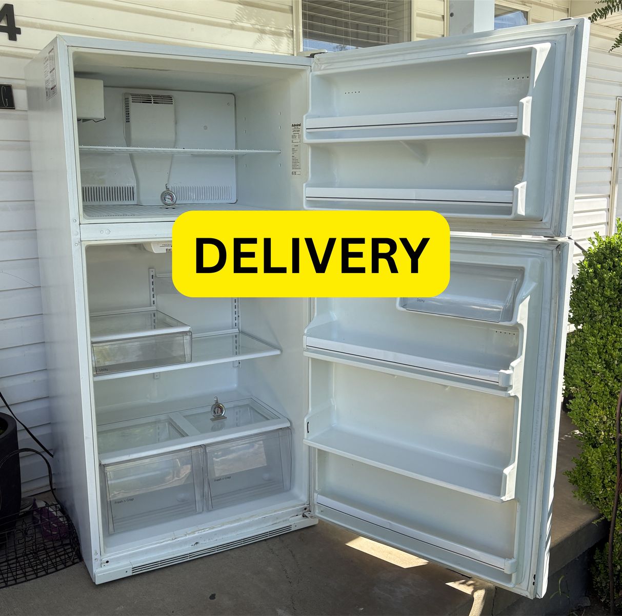 DELIVERY -  WORKING 20.8 cu ft Refrigerator/Freezer - PERFECT TEMPERATURES