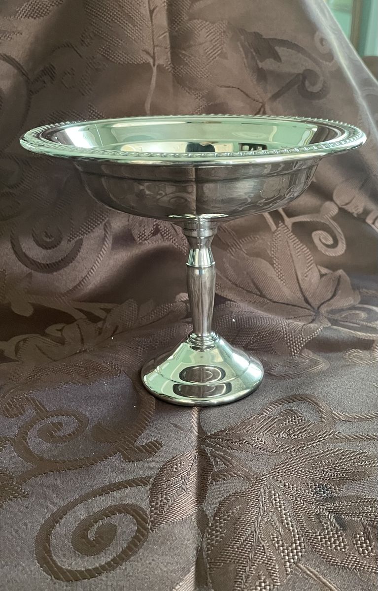 Silver plate pedestal candy dish