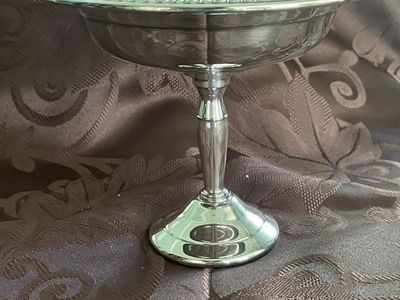 Silver plate pedestal candy dish