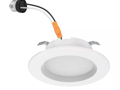 4 in. Integrated LED Recessed Retrofit Light Trim with Selectable Color Temperature, (4-Pack)