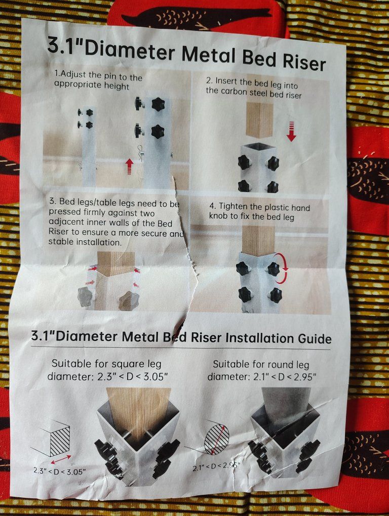 2025 Up Grade 4 Pack Carbon Steel Dorm Bed Riser 3