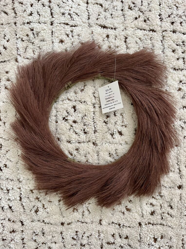 Brown Pampas Grass Wreath