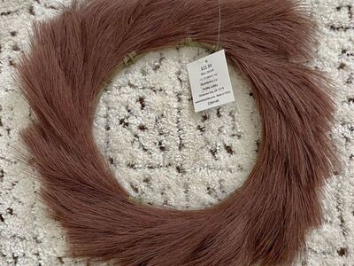 Brown Pampas Grass Wreath