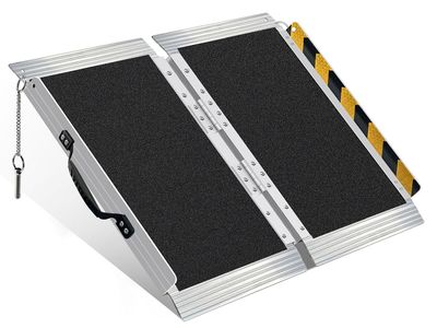 New 2FT Portable Wheelchair Ramp – 800lb Capacity, Folding Non-Slip Aluminum Handicap Ramp