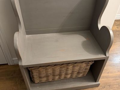 Wood Storage Bench
