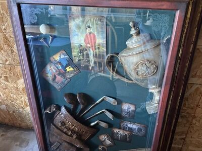 Vintage Golf Shadowbox Art — HEAVY