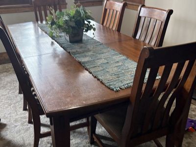 Dining Table With 6 Chairs And Matching Hutch
