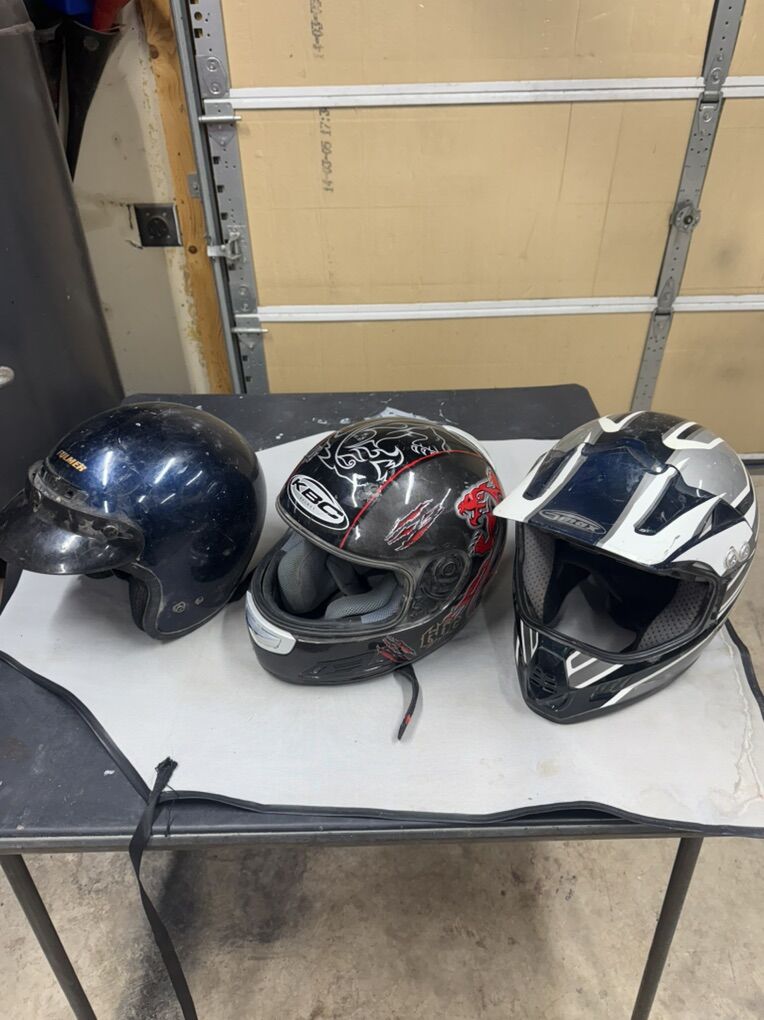 3 Motorcycle And ATV Helmets