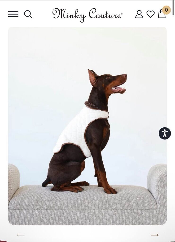 X-Large Minky Couture Dog Vest