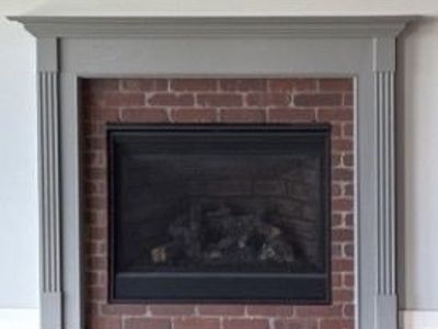 Gray Fireplace Mantel - 60" wide, Decorative Surround for Fireplace