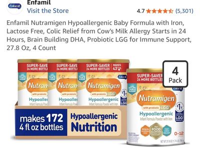 4 Enfamil nutramigen formula boxes