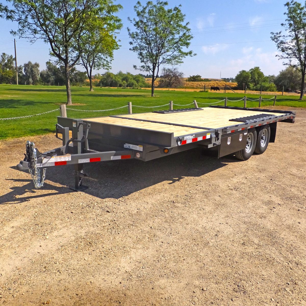 20' Low Profile Deck Over Tilt Flatbed Trailer from Snake River - 2 14k Axles 15,400 GVWR