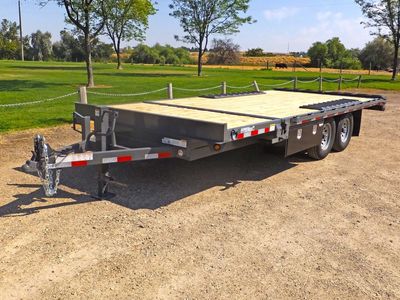 20' Low Profile Deck Over Tilt Flatbed Trailer from Snake River - 2 14k Axles 15,400 GVWR