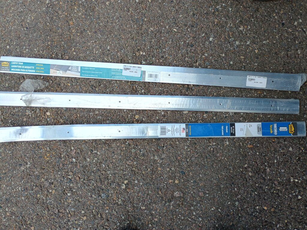 flat profile silver plated carpet thresholds 2X36