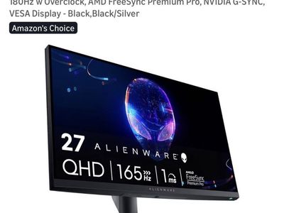 Alienware 165hz 1440p Gaming Monitor