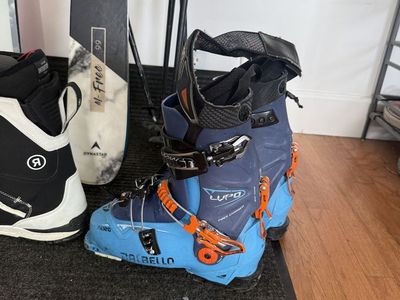 Dalbello Lupo AX 120 Touring Ski Boots Size 25.5 + Leki Genesis Poles