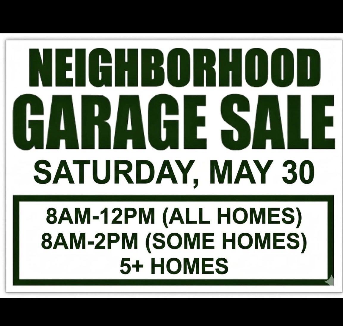 Neighborhood Garage Sale Roy