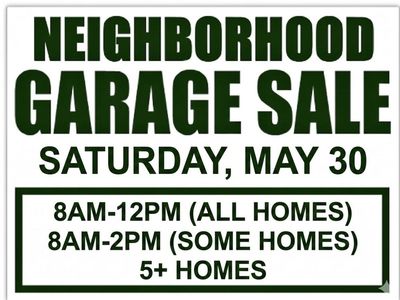 Neighborhood Garage Sale Roy