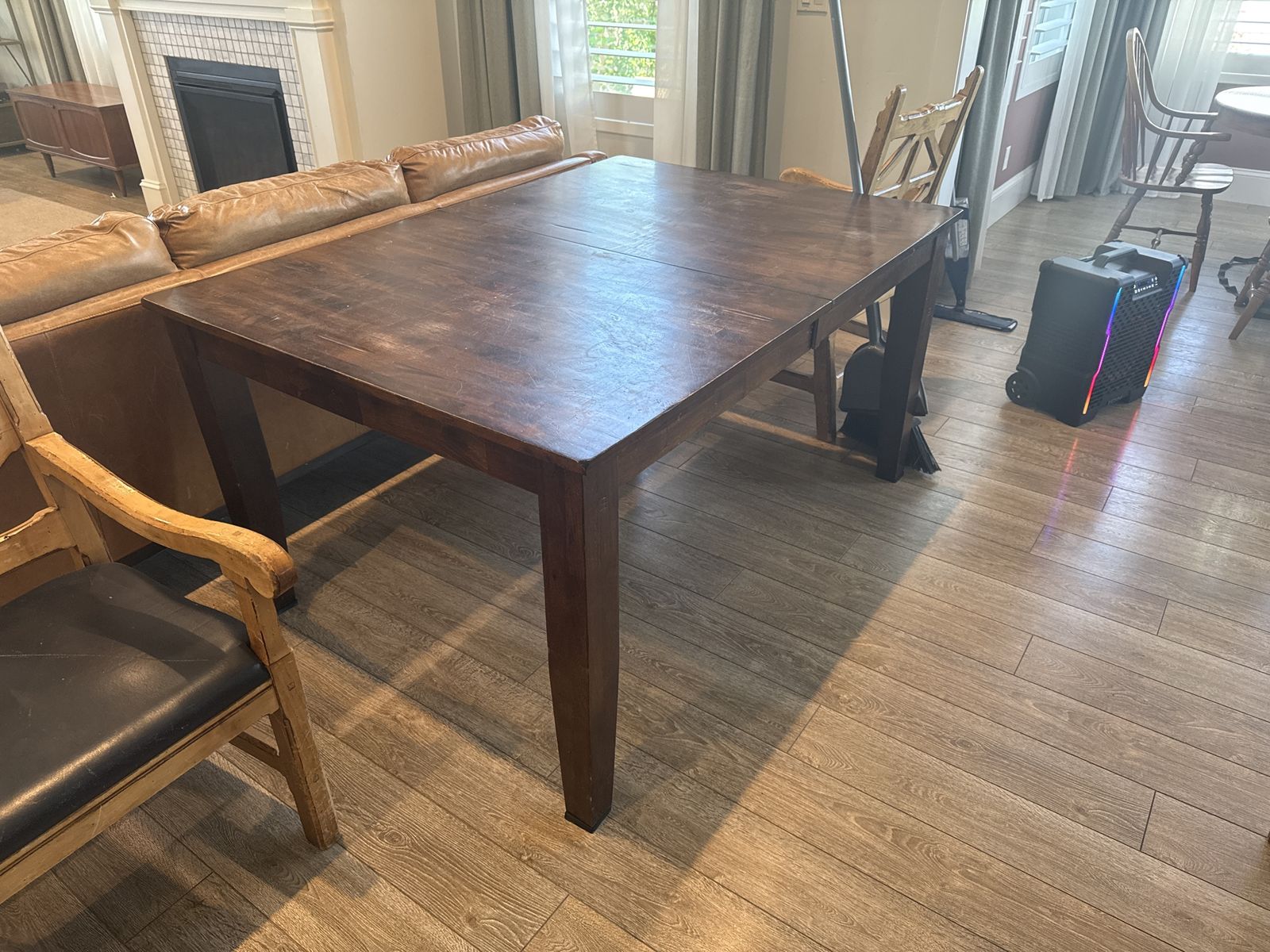 Solid wood table