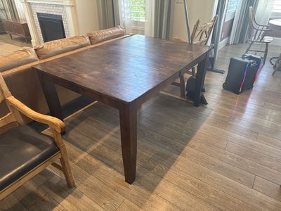 Solid wood table