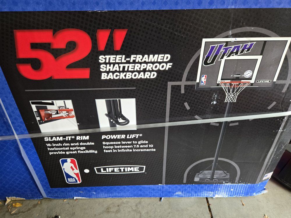 Lifetime 52" Utah Jazz Portable Basketball System - New in Box