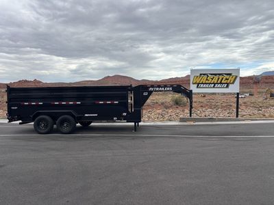 2026 PJ Trailers 7x16 16K Gooseneck Low Pro Dump Trailer with 4' Sides