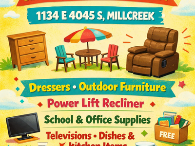 Moving Sale on Saturday June 13 in Millcreek