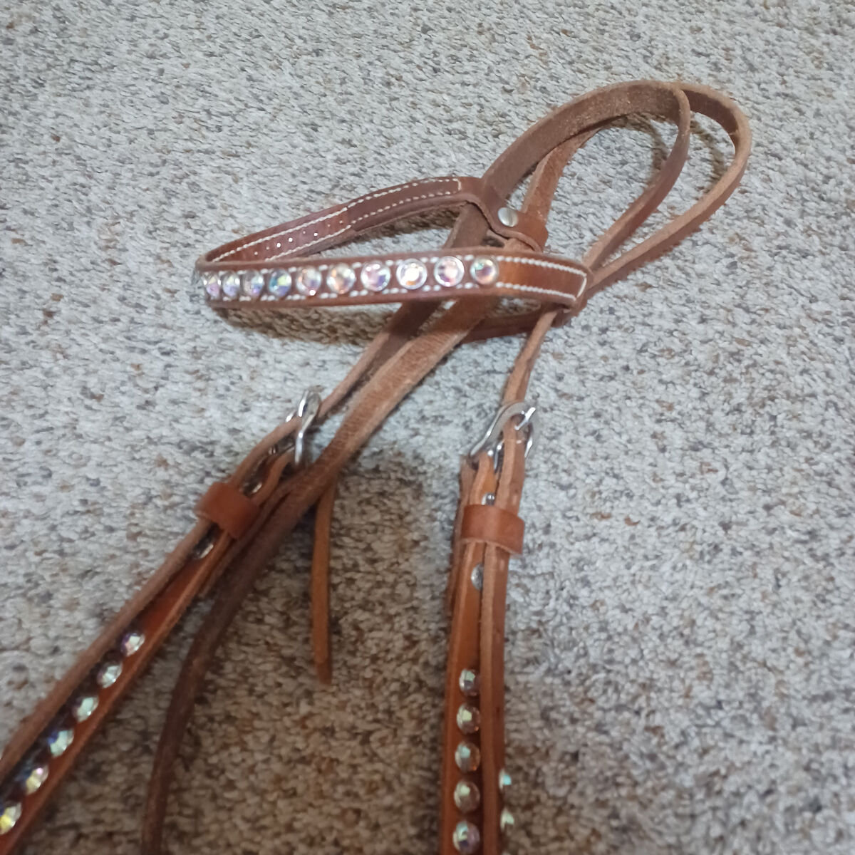 Western Bling Bridle, matching reins & Breast Collar Set