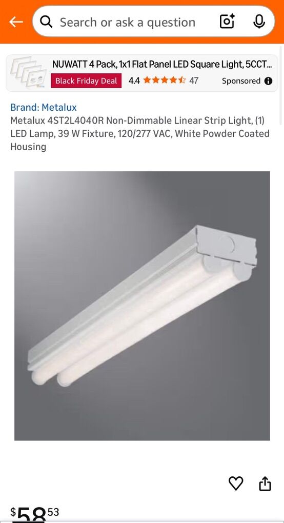 4ft Metallic Double Lens Led Strip Light