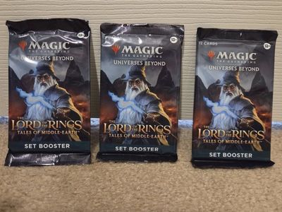 Magic: The Gathering Lord of the Rings Tales of Middle-Earth Set Booster Packs (Lot of 3)