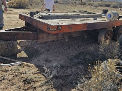 Old Flat Bed Bumper Pull Trailer