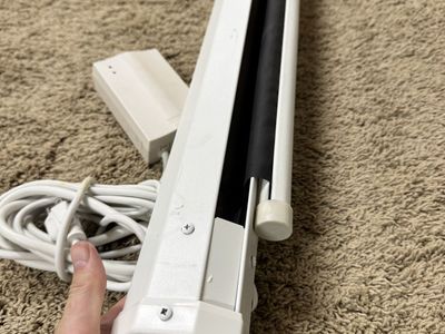 Electric Retractable Projector Screen - 8 ft Wide, High Reflective Surface