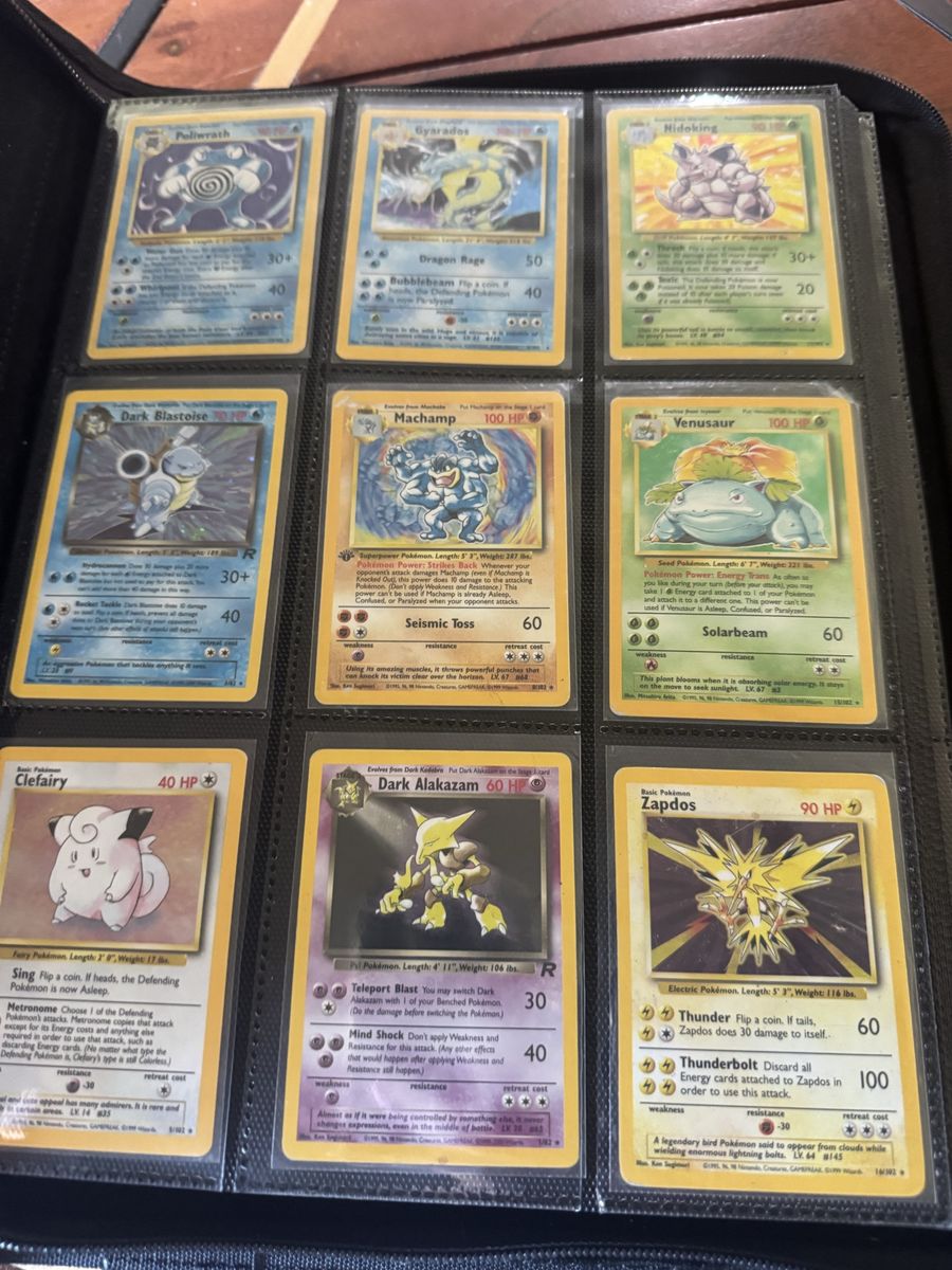 Vintage Pokemon Card Collection Binder - Holos, 1st Editions, & Rare Cards - Venusaur, Blastoise