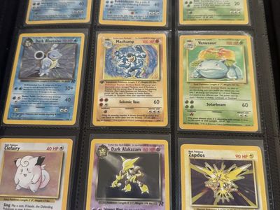 Vintage Pokemon Card Collection Binder - Holos, 1st Editions, & Rare Cards - Venusaur, Blastoise