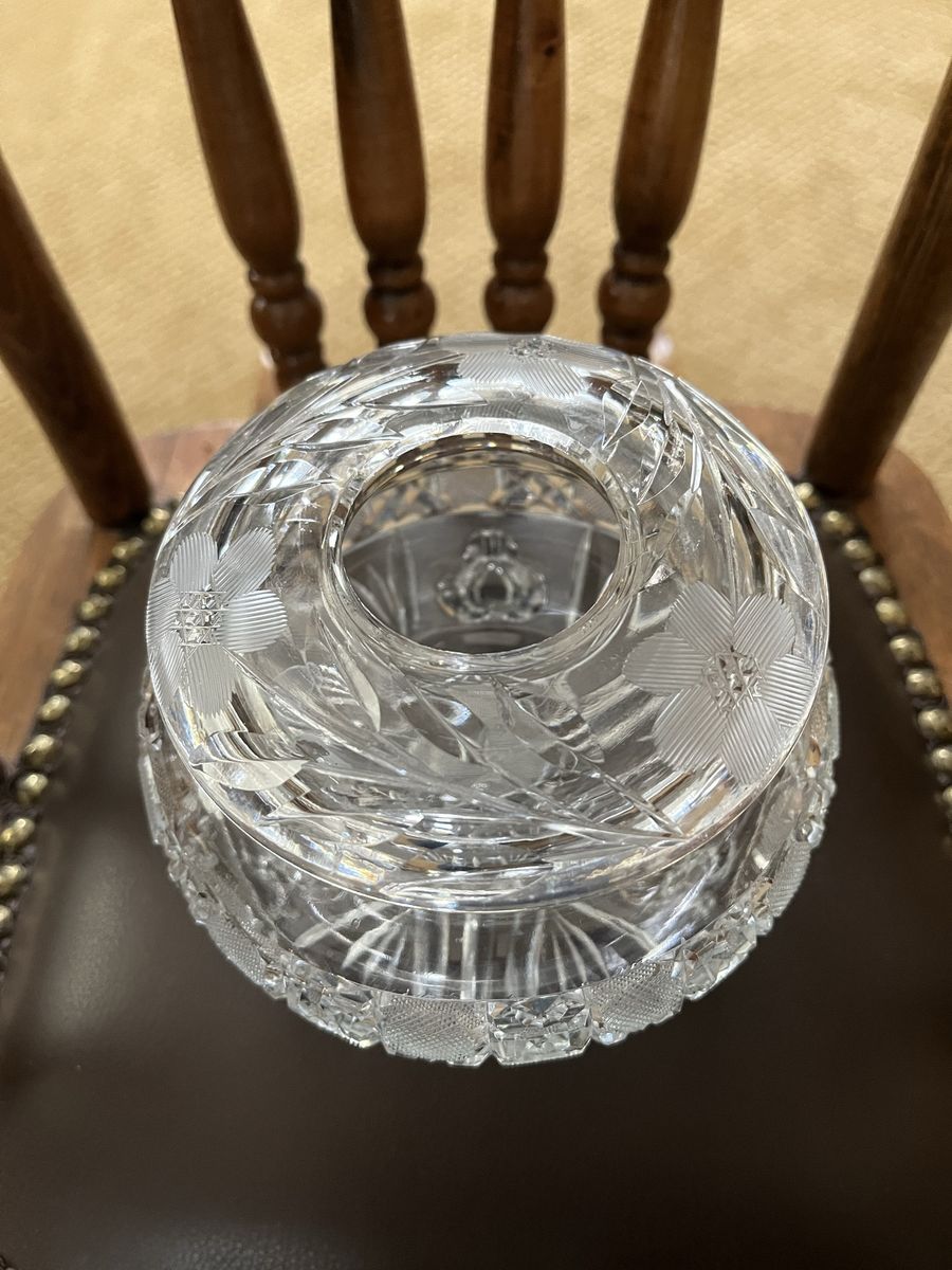 Crystal Dish /Bowl with an Opening in the Top - Vintage/Antique