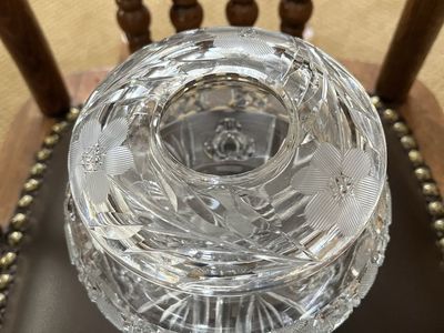 Crystal Dish /Bowl with an Opening in the Top - Vintage/Antique