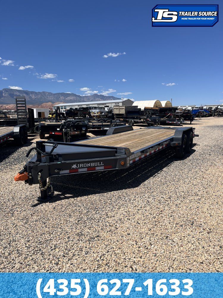 Iron Bull EWB Equipment 22' I Beam 14K 16" Cross Member Upgrade, Max Ramps, Tongue Box, Winch Plate