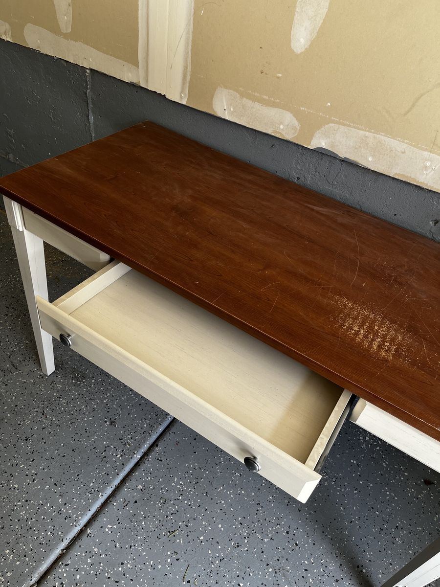 Two-Tone Wood Desk with Drawers - Free